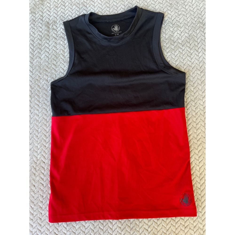 Body Glove Boys Rash Guard Sleeveless Swim Shirt Black Red Size L 14